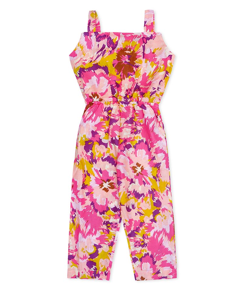 Pink Floral Jump Suit - LoveyDovey.pk